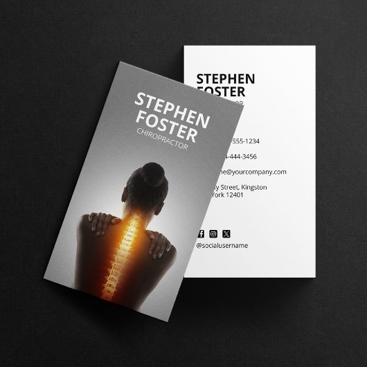 Chiropraktor Massage Therapeut Wirbelsäule Adjust  Visitenkarte