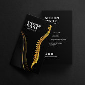 Chiropraktor Massage Therapie Doctor Gold Spine Visitenkarte