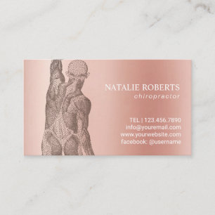 Chiropraktor Massage Therapie Rose Gold Ernennung Terminkarte