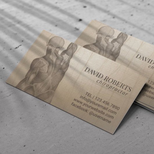 Chiropraktor Massage Therapie Vintage Ernennung Terminkarte