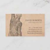 Chiropraktor Massage Therapie Vintage Ernennung Terminkarte (Vorderseite)