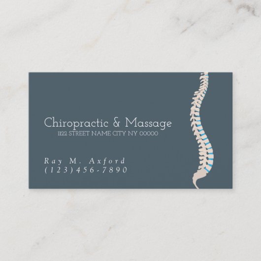 Chiropraktor & Massage-Visitenkarte Visitenkarte (Vorderseite)