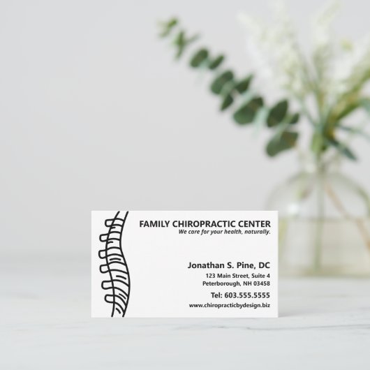Chiropraktor-Mehrfach-Anstellungskarten der Wirbel Terminkarte (Stehend Vorderseite)