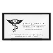 Chiropraktor | Minimalistische schwarze Grenze Magnetische Visitenkarte (Vorderseite)