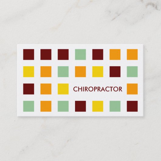 CHIROPRAKTOR (Mod-Quadrate) Visitenkarte (Vorderseite)