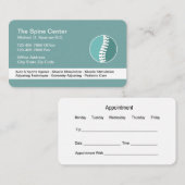 Chiropraktor Moderne Wirbelsäule Visitenkarte (Vorne/Hinten)