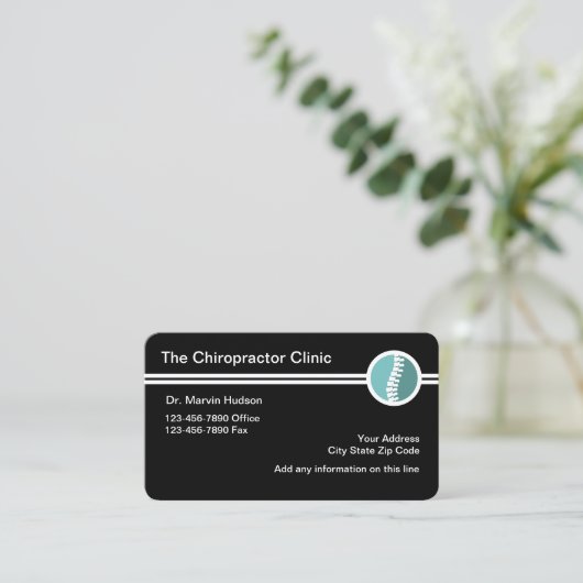 Chiropraktor Modernes Design Visitenkarte (Stehend Vorderseite)