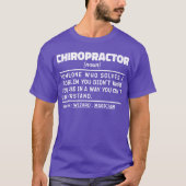 Chiropraktor Noun Physiotherapie Bewertung Cool T-Shirt (Vorderseite)