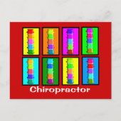 Chiropraktor Popart Geschenke Postkarte (Vorderseite)