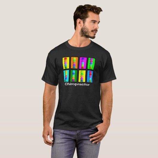 Chiropraktor Popart Geschenke T-Shirt (Vorne ganz)