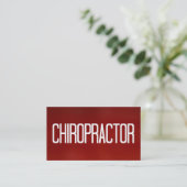 Chiropraktor Red Business Card Visitenkarte (Stehend Vorderseite)