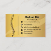 Chiropraktor Spine Therapy Symbol für Social Media Visitenkarte (Rückseite)