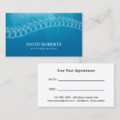 Chiropraktor-Therapeut-blaues Wasser-Verabredung Terminkarte (Vorne/Hinten)