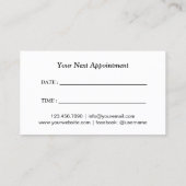 Chiropraktor-Therapeut-blaues Wasser-Verabredung Terminkarte (Rückseite)