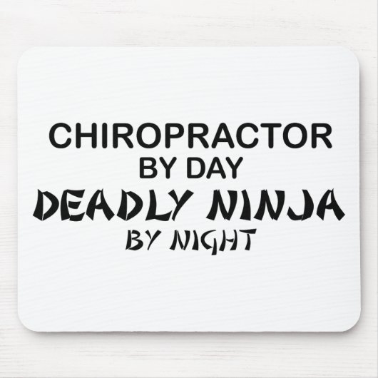 Chiropraktor tödliches Ninja bis zum Nacht Mousepad (Vorne)