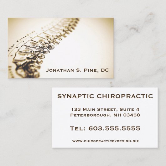 Chiropraktor-Visitenkarten Visitenkarte (Vorne/Hinten)