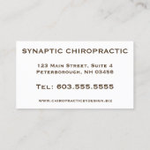 Chiropraktor-Visitenkarten Visitenkarte (Rückseite)