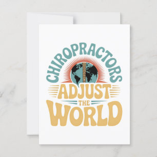 Chiropraktoren passen das Design des World Retro a Postkarte