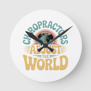 Chiropraktoren passen das Design des World Retro a Runde Wanduhr