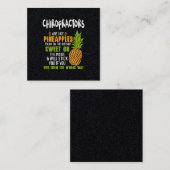 Chiropraktoren sind wie Ananas. Quadratische Visitenkarte (Vorne/Hinten)