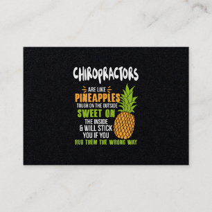 Chiropraktoren sind wie Ananas. Visitenkarte