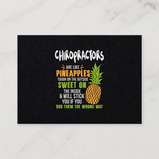 Chiropraktoren sind wie Ananas. Visitenkarte (Vorderseite)