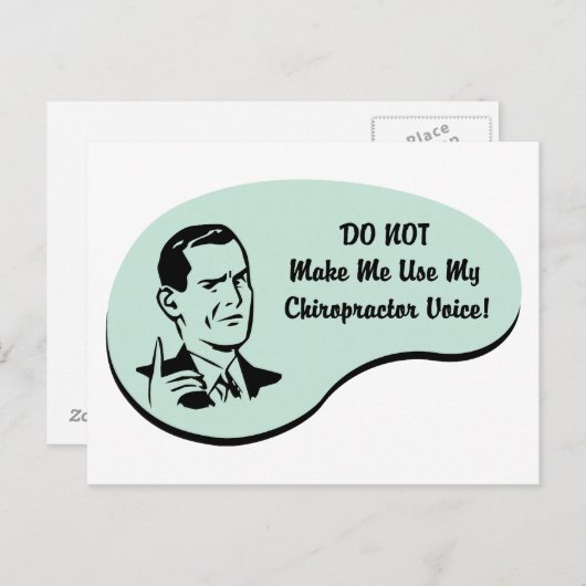 Chiropraktorstimme Postkarte (Vorne/Hinten)