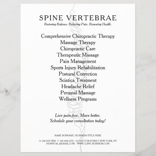 Chirotherapeut mit Approbation Flyer (Vorne)
