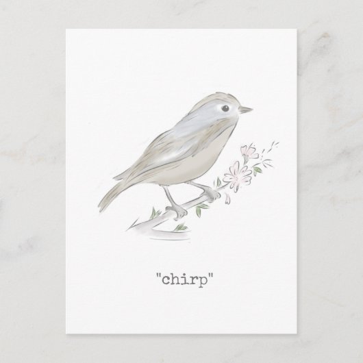 Chirp Little Finch Postkarte (Vorderseite)
