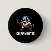 Chirp Meister Funny Hockey Raccoon Traalker  Button (Vorderseite)