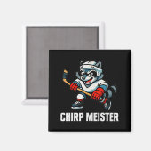 Chirp Meister Funny Hockey Raccoon Traalker  Magnet (Vorderseite/Rückseite)