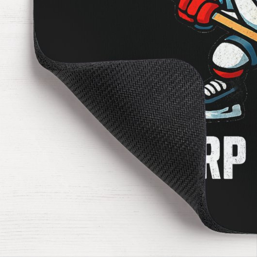 Chirp Meister Funny Hockey Raccoon Traalker Mousepad (Ecke)