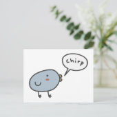 Chirpy Bird Postkarte (Stehend Vorderseite)