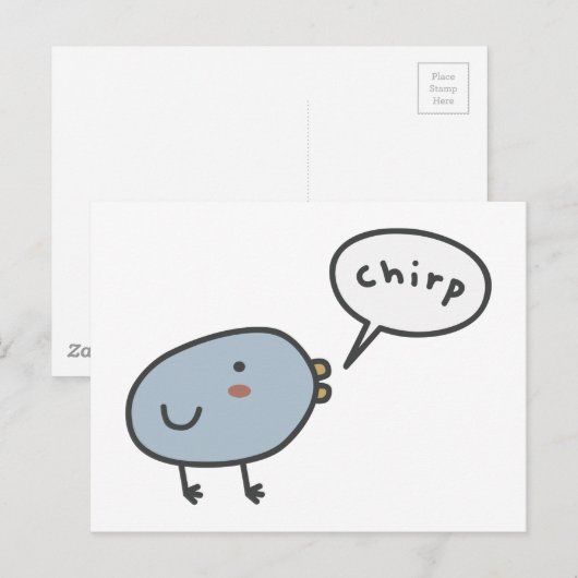 Chirpy Bird Postkarte (Vorne/Hinten)