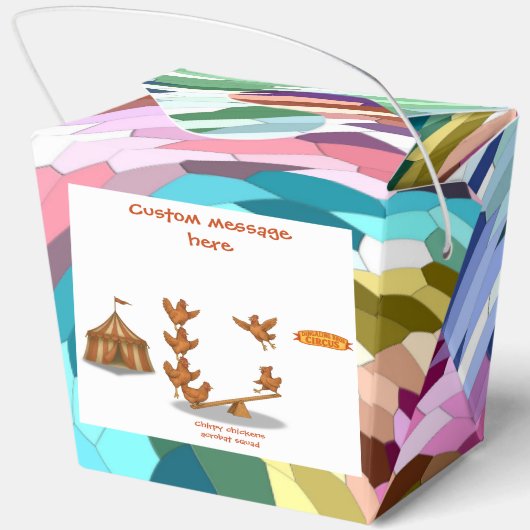 Chirpy Chickens acrobat squad Geschenkschachtel (Rückseite)