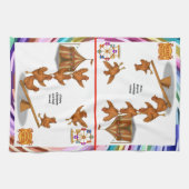 Chirpy Chickens acrobat squad Geschirrtuch (Horizontal)