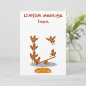 Chirpy Chickens acrobat squad Karte (Stehend Vorderseite)