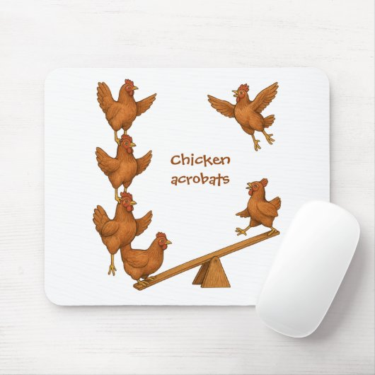 Chirpy Chickens acrobat squad Mousepad (Mit Mouse)