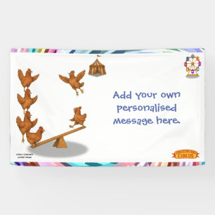 Chirpy Chickens Akrobatentrupp Banner