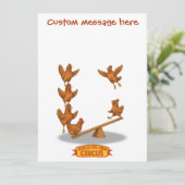 Chirpy Chickens Akrobatentrupp Karte (Stehend Vorderseite)
