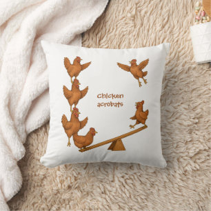 Chirpy Chickens Akrobatentrupp Kissen