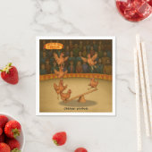 Chirpy Chickens Akrobatentrupp Serviette (Beispiel)