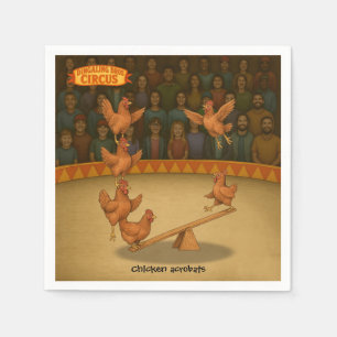 Chirpy Chickens Akrobatentrupp Serviette