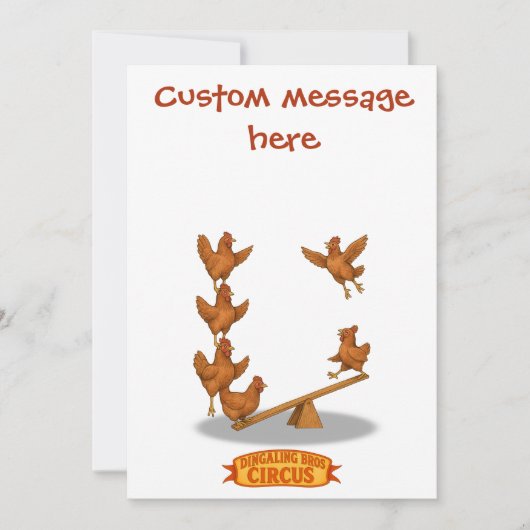 Chirpy Chickens Akrobatentruppe Karte (Vorderseite)