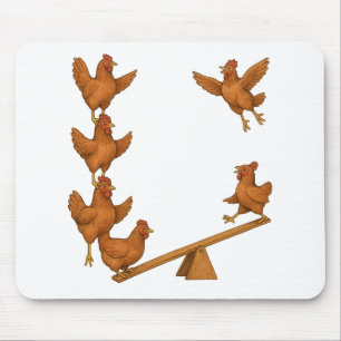 Chirpy Chickens Akrobatentruppe Mousepad