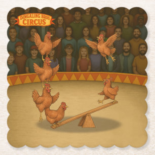 Chirpy Chickens Akrobatentruppe Untersetzer