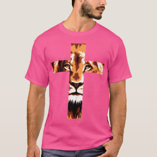 Chirstian Cross Lion Judah Jesus Gott Glaube T-Shirt