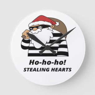 chirstmas Diebstahl von Herz Runde Wanduhr