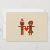 Chirstmas Hochzeit Gingerbread Mann und Frau Einladung (Rückseite)