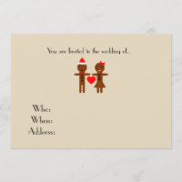 Chirstmas Hochzeit Gingerbread Mann und Frau